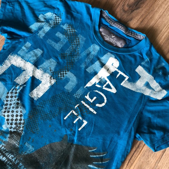 Blue American Eagle Outfitters SS T-Shirt - Picture 2 of 6